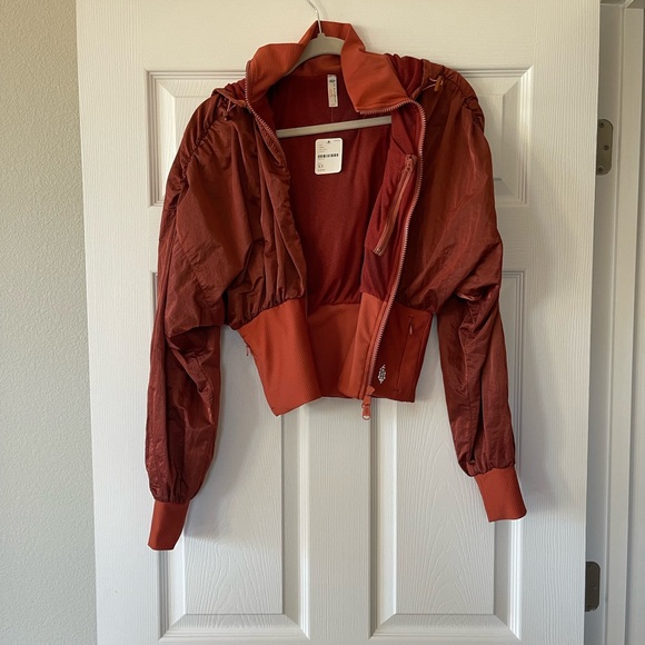 FP Movement by Free People Jackets & Blazers - Womens Cropped Bomber Jacket - Rust